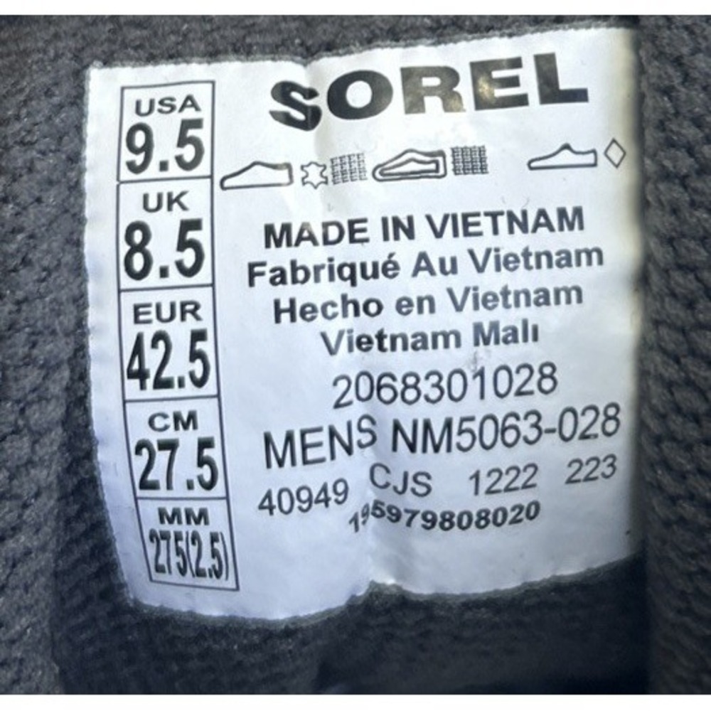 Sorel Explorer Next Sneaker Mid WP Waterproof Boots Men's Size 9.5 Dark Gray NEW - Picture 9 of 11